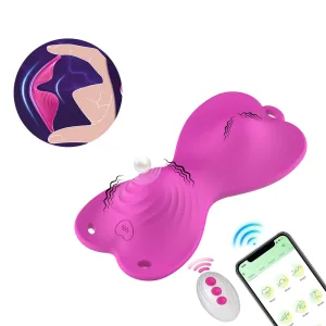 APP Remote Wearable Butterfly Vibrator Dual Motor Clitoral G Spot Stimulator