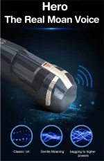 male masturbation cup heating telescopic