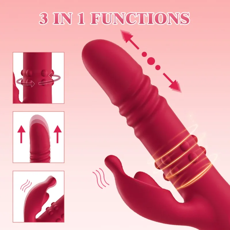 telescopic rabbit vibrator rotating