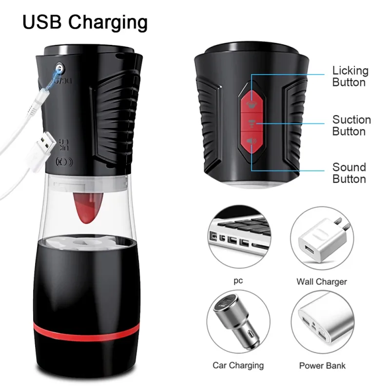 automatic male masturbator sucking