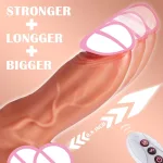 realistic dildo vibrator telescopic heating