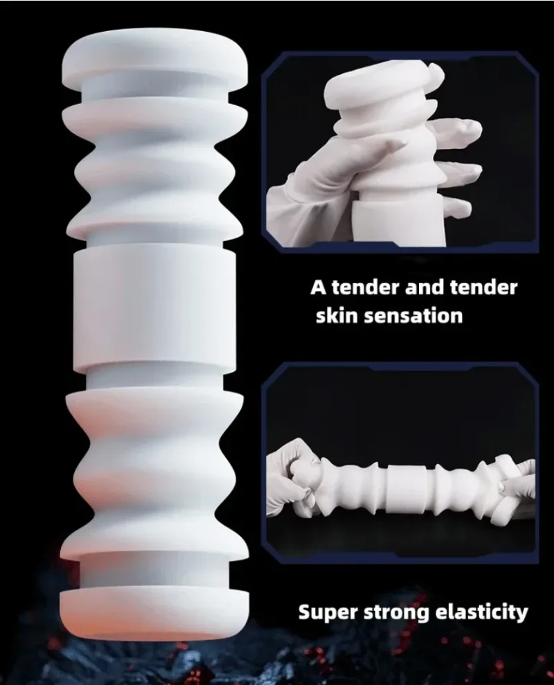 dual channel telescopic male masturbator cup