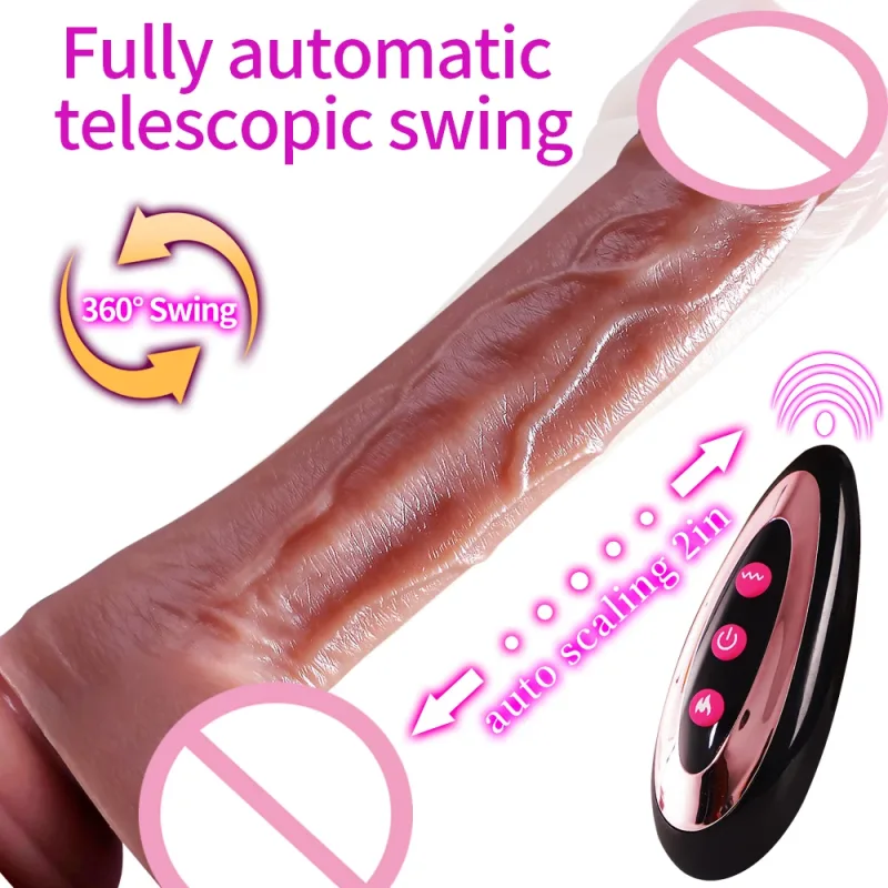large telescopic heating dildo vibrator
