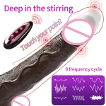 large telescopic heating dildo vibrator
