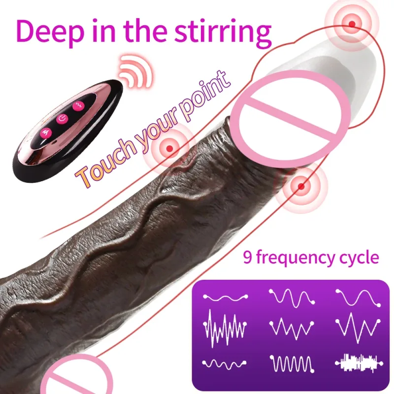 large telescopic heating dildo vibrator