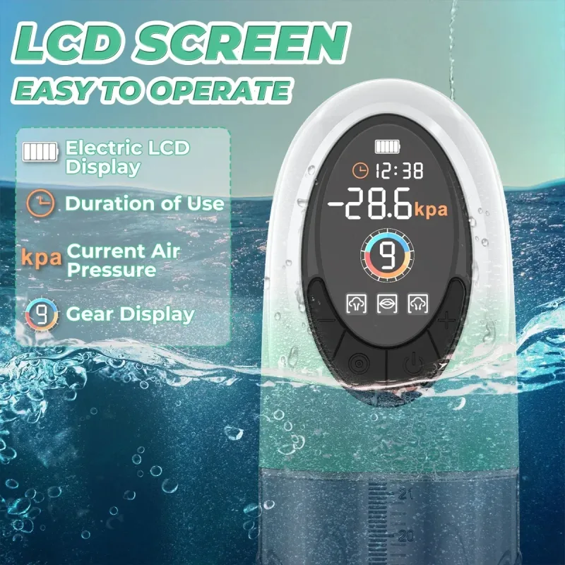 electric vacuum penis pump extender lcd