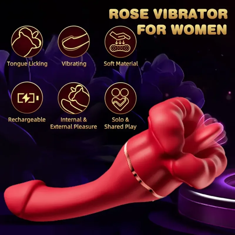 tongue rose vibrator clitoral stimulator