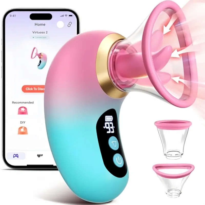 5in1 clitoral sucker vibrator app lcd