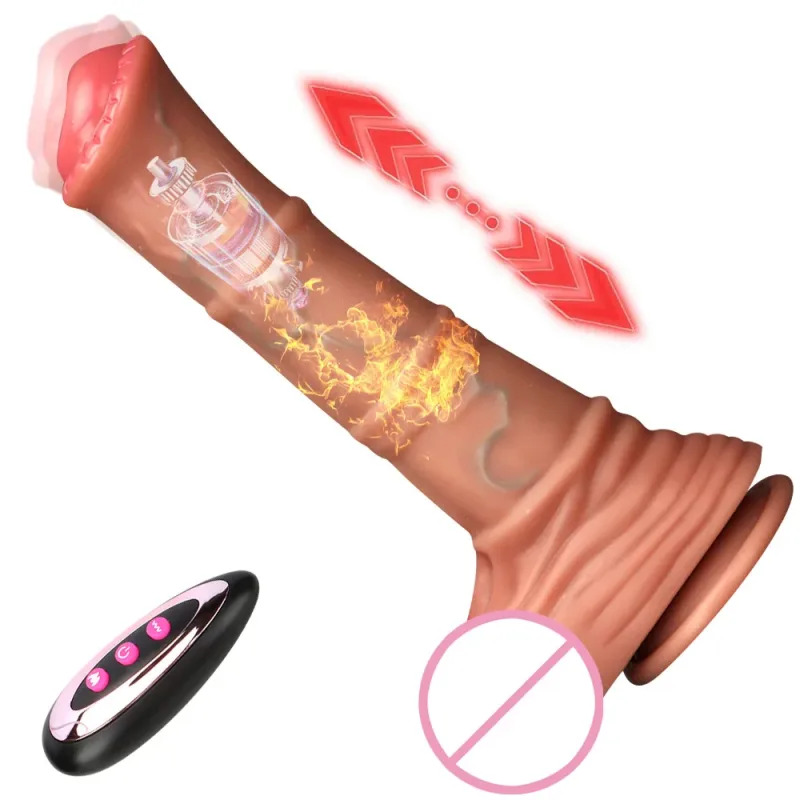 telescopic heating dildo vibrator