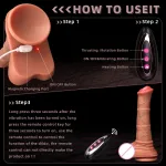 telescopic heating dildo vibrator