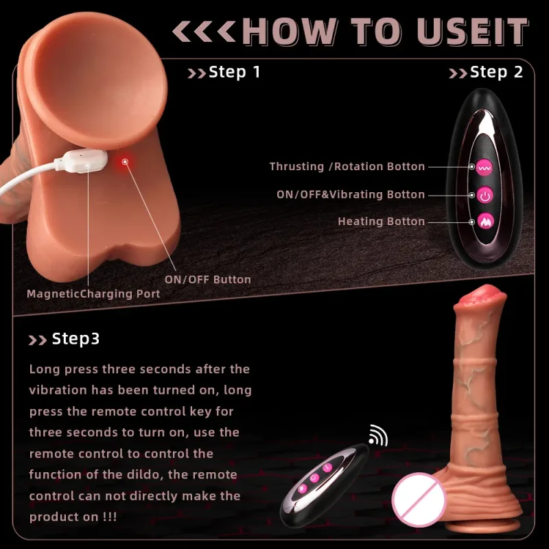 telescopic heating dildo vibrator