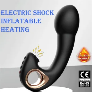 inflatable prostate massager vibrator heating