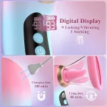 5in1 clitoral sucker vibrator app lcd