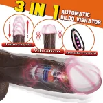 telescopic vibrating realistic dildo sex toy