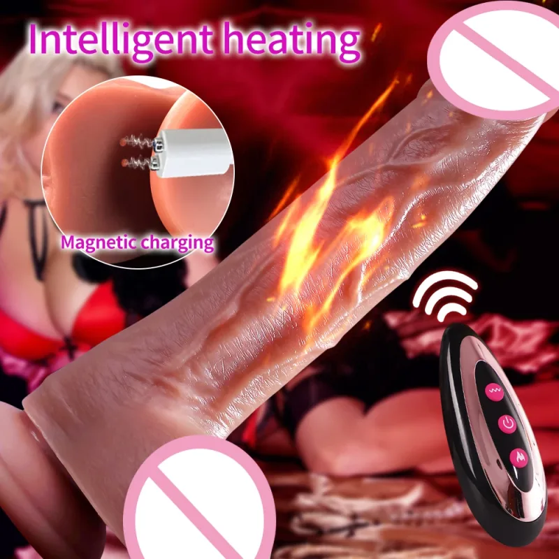 large telescopic heating dildo vibrator