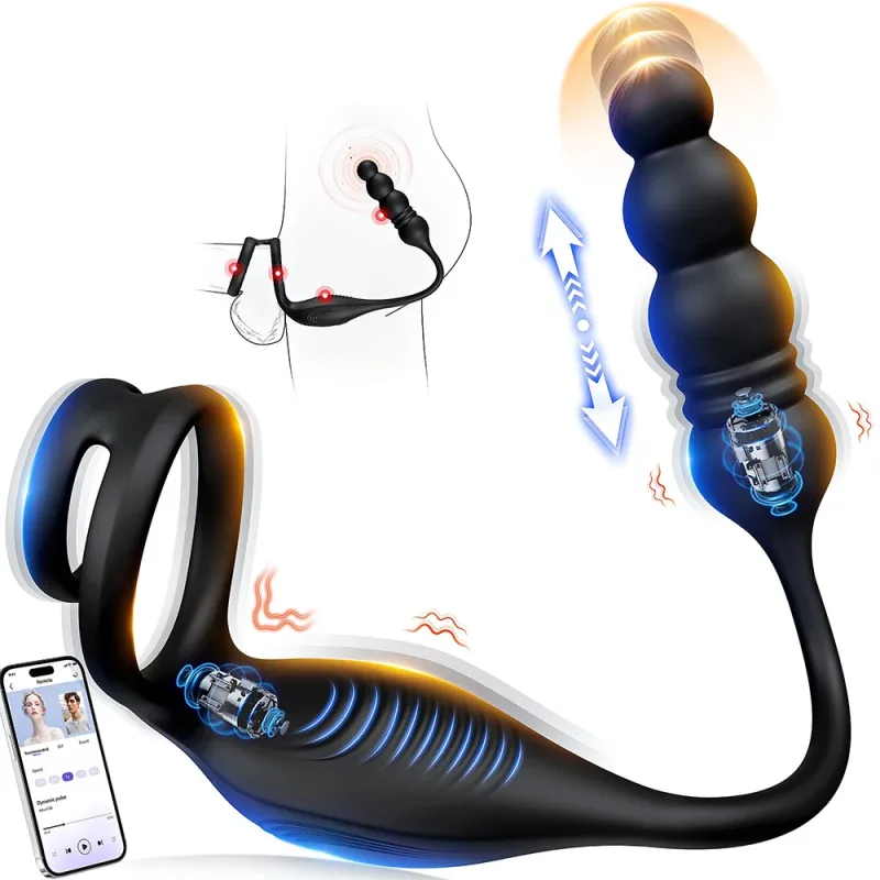 prostate massager vibrating cock ring