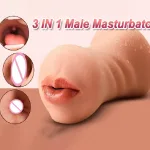 3in1 pocket pussy male masturbator toy