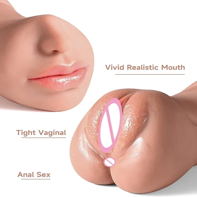 3 in 1 male masturbator deep throat pussy