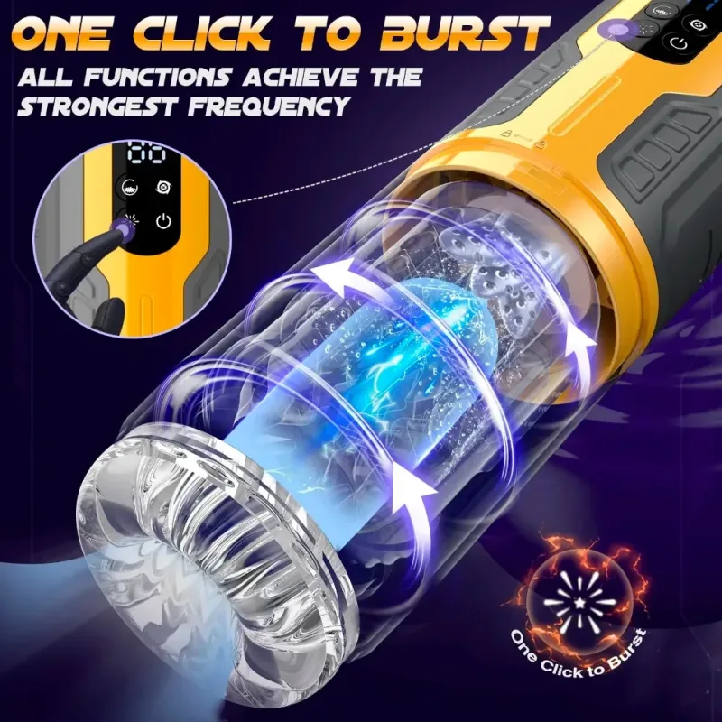 automatic male masturbator cup thrusting