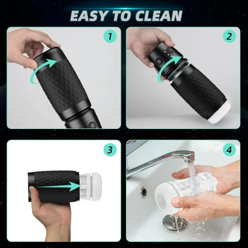 fully automatic male masturbator with 3 powerful suction actions hands free rechargeable airplane cup oral sex male caresser 18+