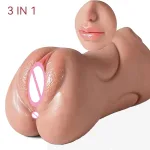 3 in 1 male masturbator deep throat pussy