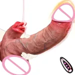 realistic vibrator dildo with thrusting vibrating penetration vagina anal masturbation stimulation penis sex toys for women men
