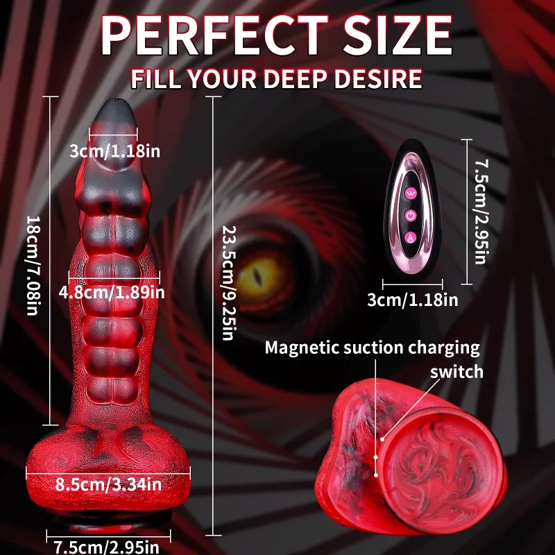 dragon thrusting dildo vibrator suction cup