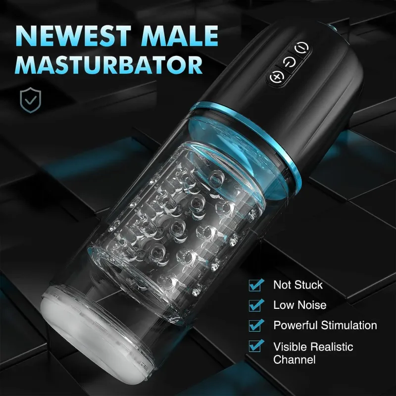 automatic male masturbator cup penis pump deep throat blowjob sucking sex machine 7 modes vibration pocket pussy men sex toys 18