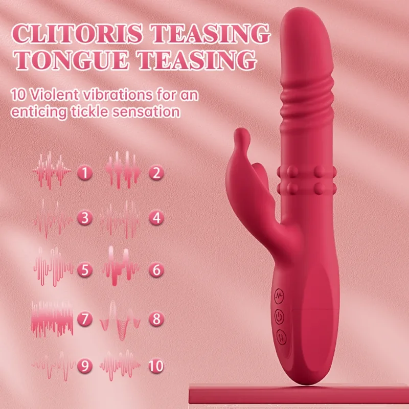 telescopic rabbit vibrator rotating
