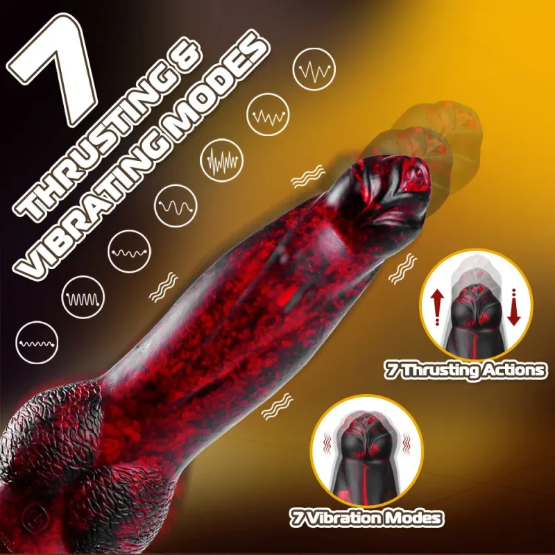 alien big thrusting dog dildo app control