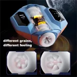 dual channel telescopic male masturbator cup