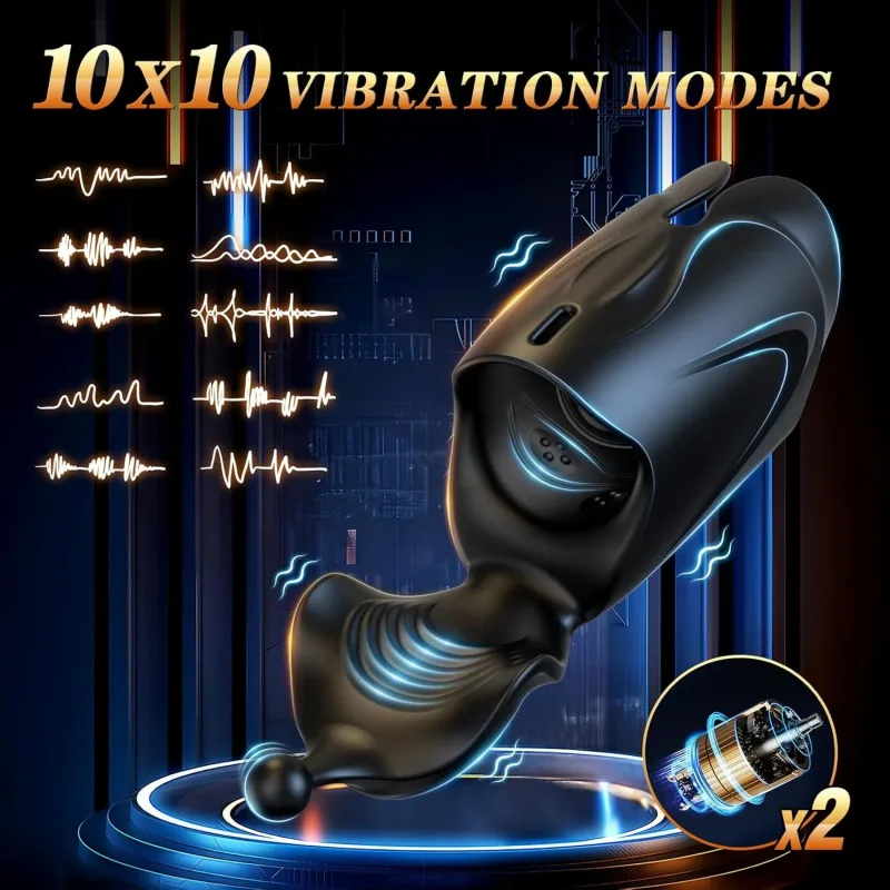dual vibrating penis trainer