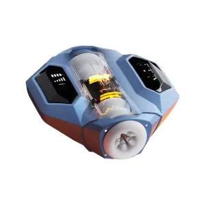 dual channel telescopic male masturbator cup