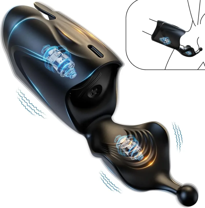 dual vibrating penis trainer
