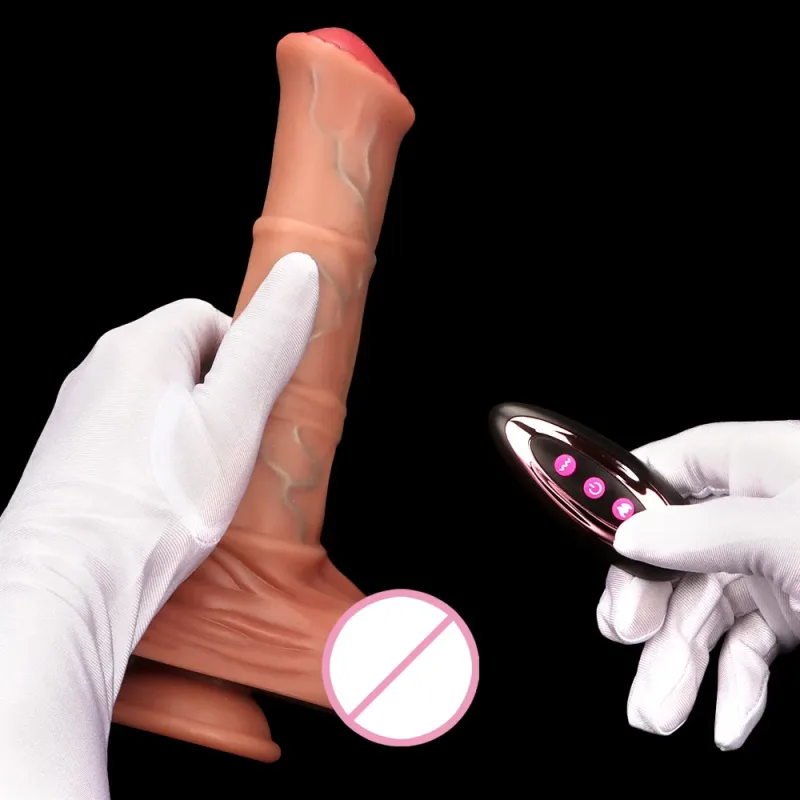 telescopic heating dildo vibrator