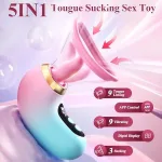 5in1 clitoral sucker vibrator app lcd