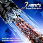 automatic sucking licking male masturbator 7 thrusting rotation lcd vacuum penis pump real pocket pussy stroker blowjob sex toys