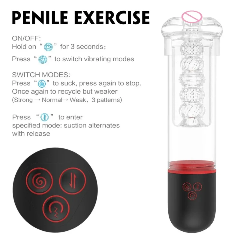 automatic penis enlargement pump vacuum masturbator