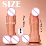 realistic dildo vibrator telescopic heating