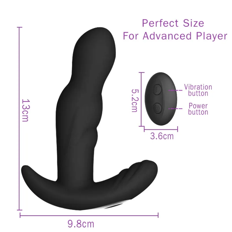 360 rotating vibrator prostate massager anal plug