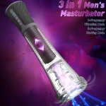 3 in 1 male massager vibration suction masturbator