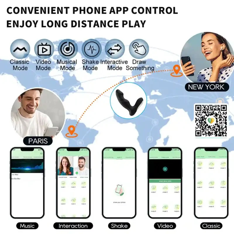 app control prostate massager vibrator men