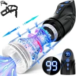 retractable rotating sucking pocket pussy masturbator