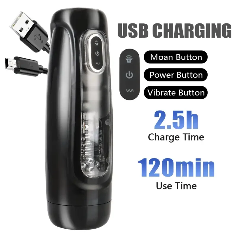 penis trainer 10 modes vibrator vagina real pussy male masturbator automatic rotating telescopic erotic sex toys for men