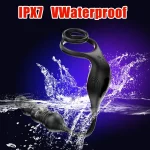 3 in 1 telescopic anal beads remote control butt plug vibrator