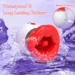 sucking vibrator tongue licking clit