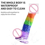 realistic rainbow dildo suction cup extra large realistic rainbow dildo suction cup extra large