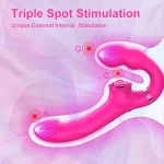 3 in 1 dildo vibrator women clit stimulator