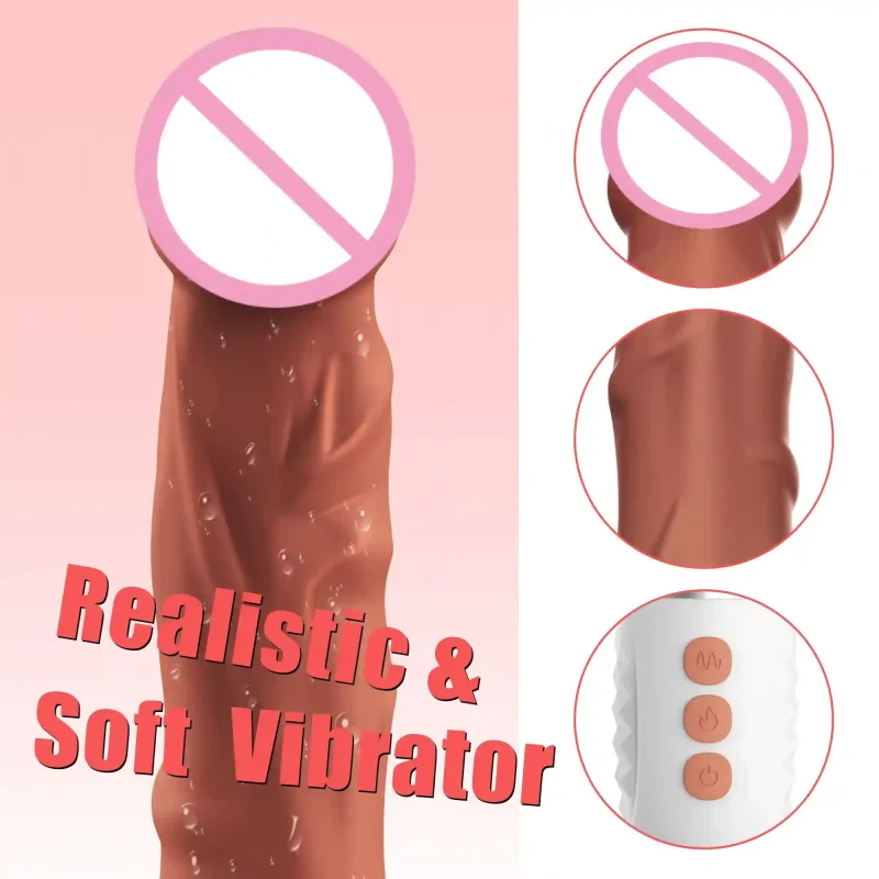 realistic vibrating dildo g spot heating women