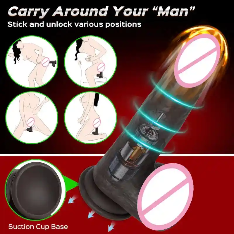 thrusting realistic dildo remote suction heating thrusting realistic dildo remote suction heating